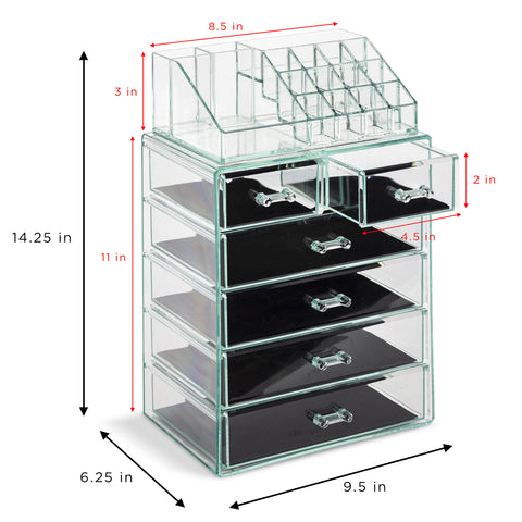 Makeup Organizer Set Tray (6 Drawer)