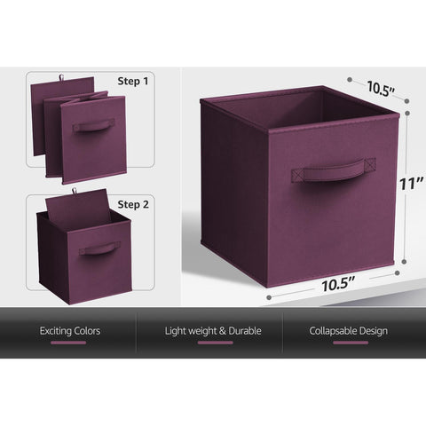 11" Cube Storage Bins (8 Pack Solid)