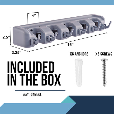 Wall-Mounted Garage & Garden Tool Organizer