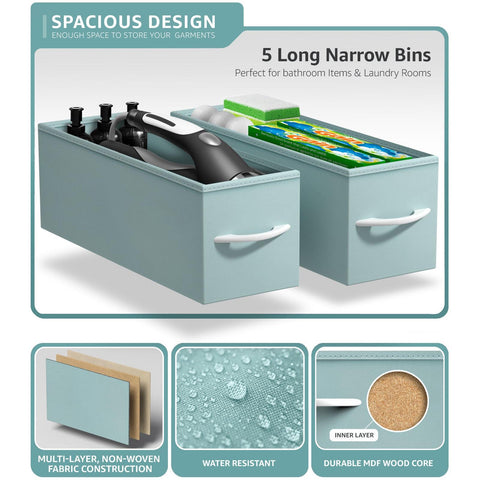 5 Drawer Narrow Storage Tower