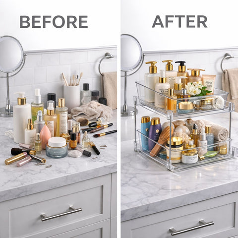 2-Tier Pull-Out Makeup Organizers