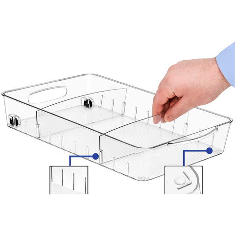 Clear Organizing Bins on Wheels