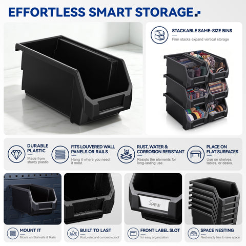 Medium Open Front Stackable Clothing Storage Bin