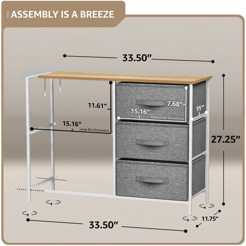 5 Drawer Dresser Nightstand