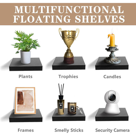 Floating Square Shelves (3 Pack)