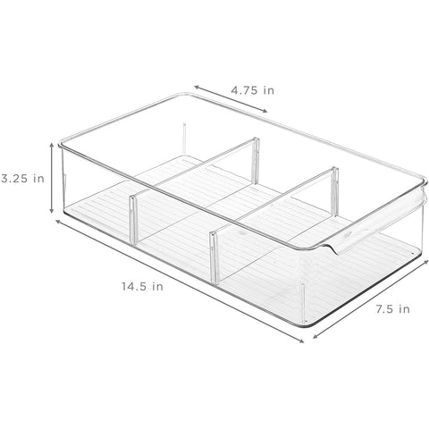 Storage Bin with Removable Compartments (Set of 3)