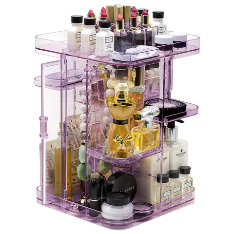 360Â° Makeup Organizer Carousel (3 Drawer)