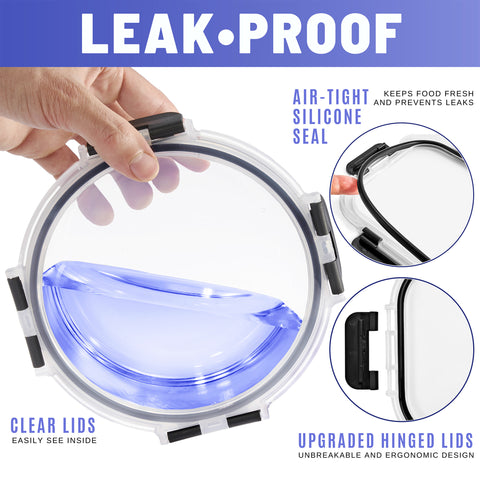 Airtight Glass Food Prep and Storage Container with Lid (Single)