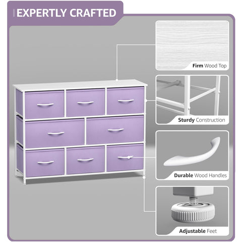 8 Drawer Wide Dresser