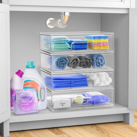 Acrylic Organizer Storage Drawers (2 Flat Drawer)