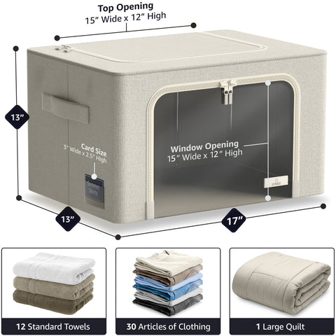 Storage bins with Window (Packs, Medium)