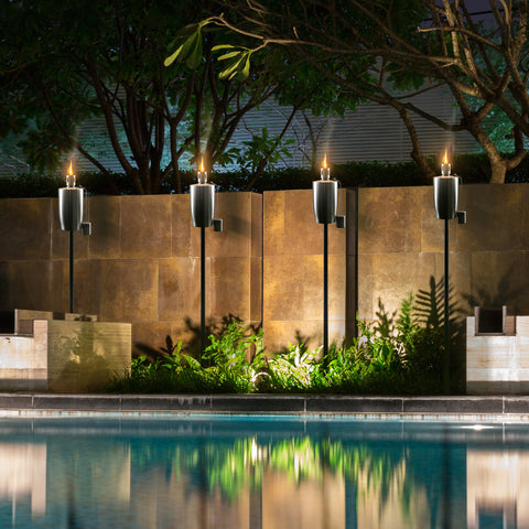Matney Outdoor Decorative Torches - Set of 4 (Cylinder)