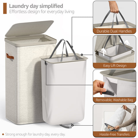Collapsible Laundry Hamper with Lid - Sorbus Home
