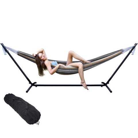 Double Hammock with Steel Stand