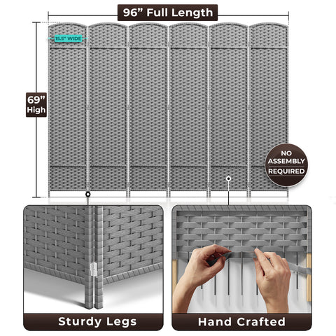 Room Divider Screen Panels (8-6-4 Panel)