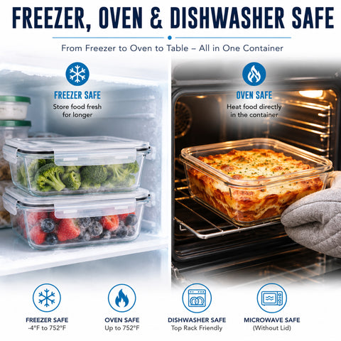 Glass Food Storage Container with Lid