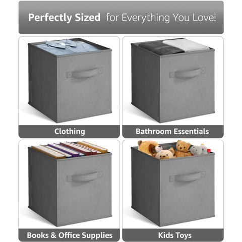 Cube Fabric Storage 11" Bin (4 Pack)