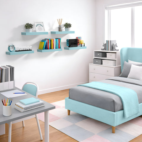 Wall Mounted Bookshelf (4 Pack)