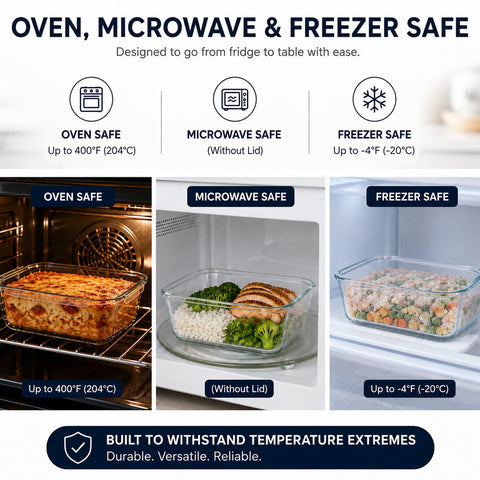 Glass Food Storage Container with Lid