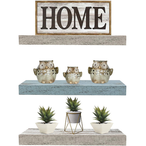 Coastal Rectangle Floating Shelves (3 Pack)