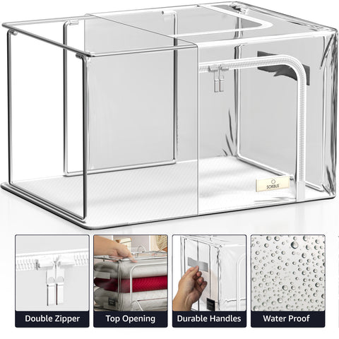 Storage Bins with Metal Frame - Sorbus Home