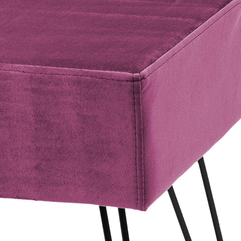 Velvet Footrest Stool (Square)