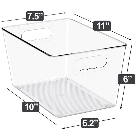 Clear Storage Bins with Handles