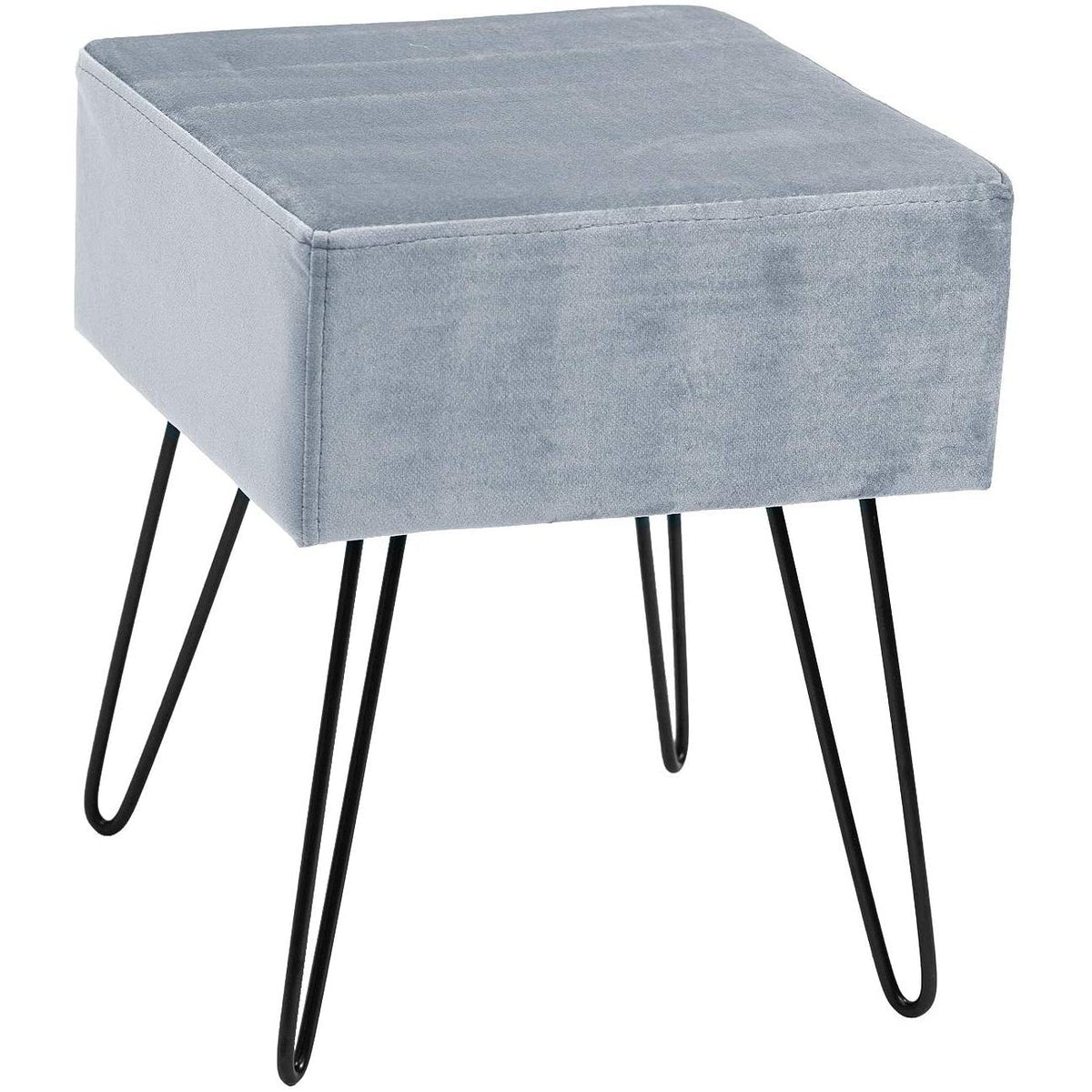 Velvet Footrest Stool (Square)