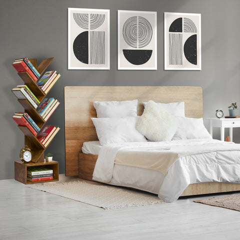 7 Tier Tree Bookshelf with Storage