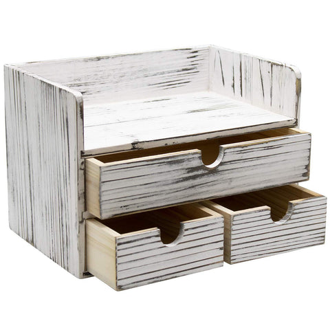 3 Drawer Rustic Desktop Organizer