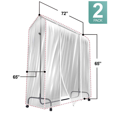Clear Garment Rack Cover (6 Ft)