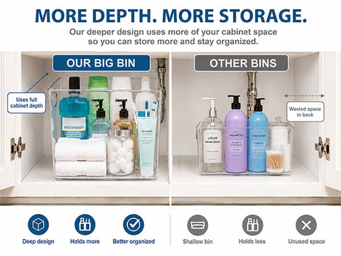 Clear Storage Bins Large