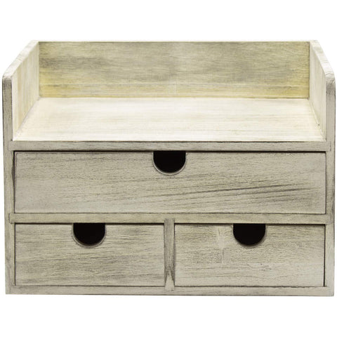 3 Drawer Rustic Desktop Organizer