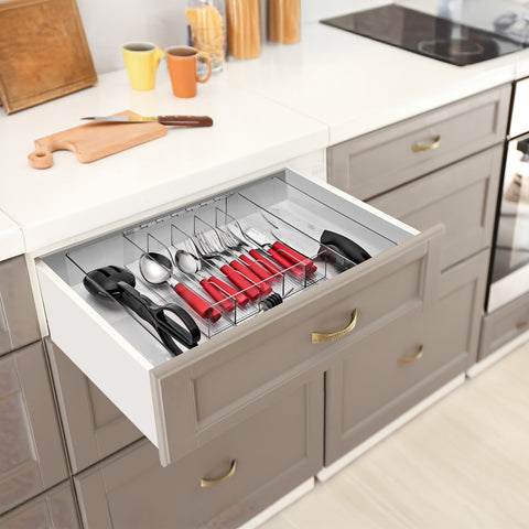 Expandable Kitchen Drawer Organizer & Utensil Tray