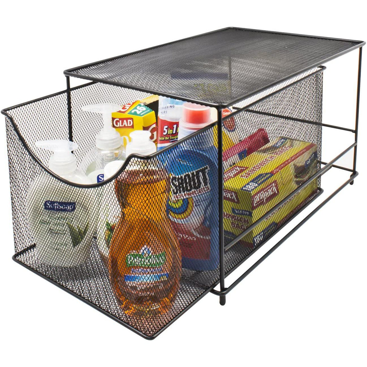Sliding Mesh Basket Pull Out Drawers (Single) - Sorbus Home