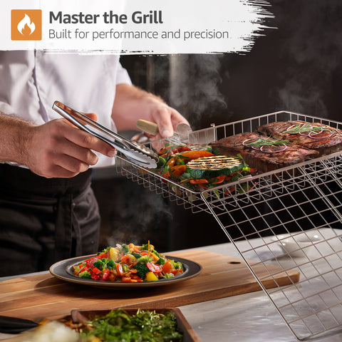 Large Stainless Steel Barbecue Grilling Basket