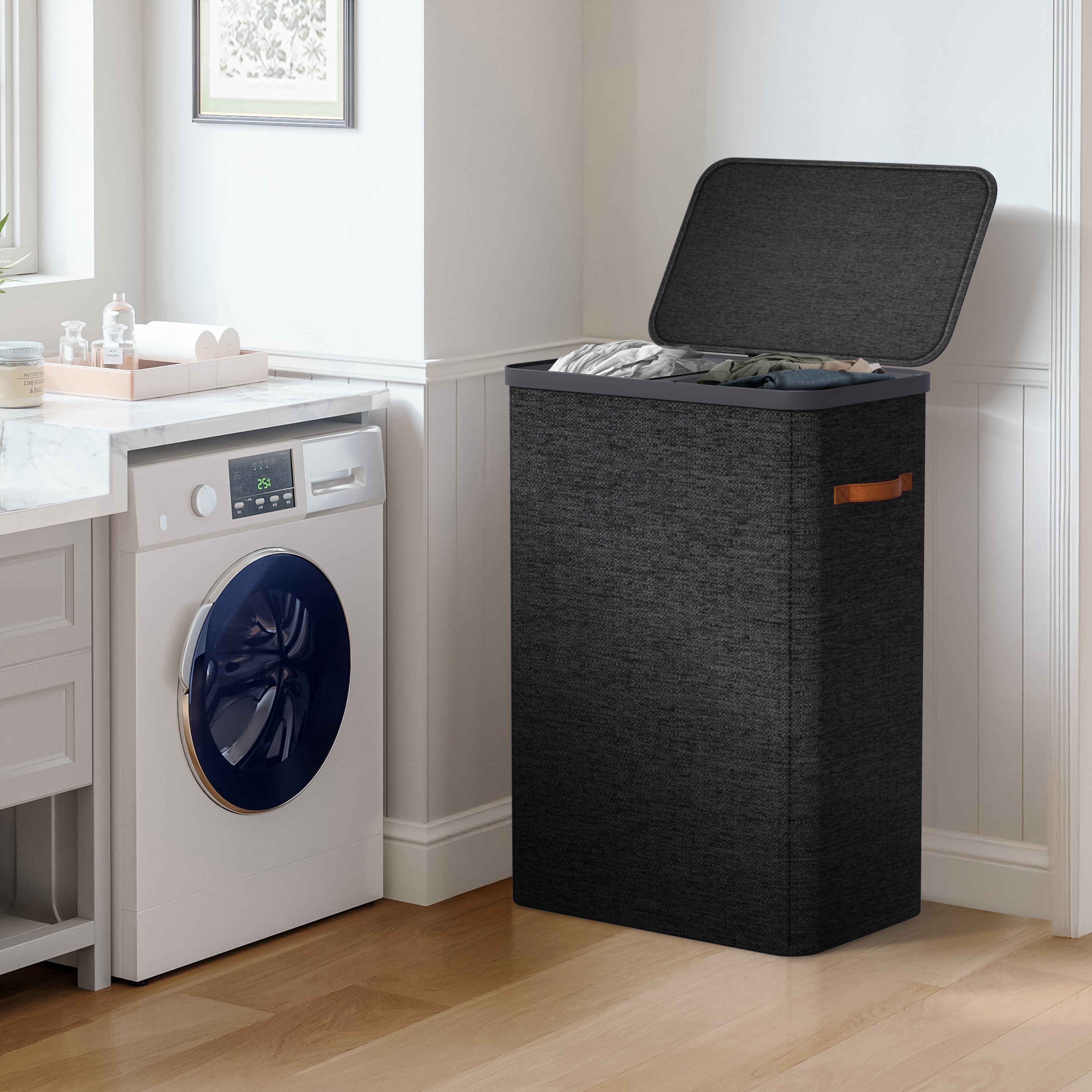 Collapsible Laundry Hamper with Lid - Sorbus Home
