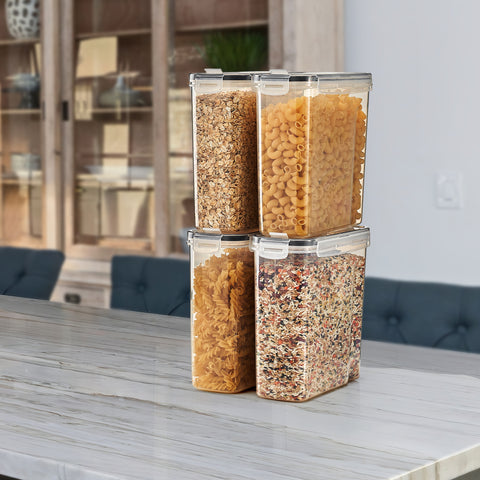 Narrow Airtight Food Storage Dispensers (4 Pack)