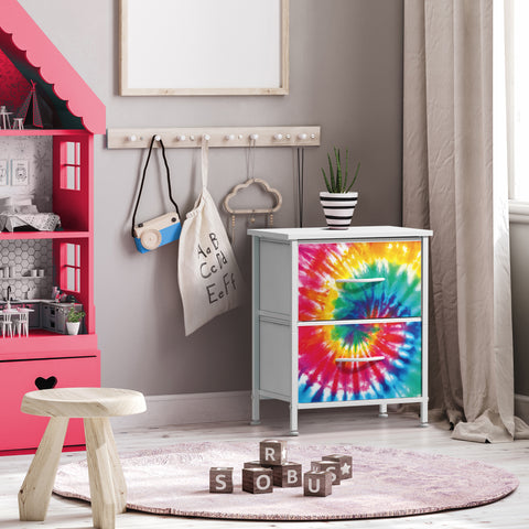 2 Drawer Display Nightstand