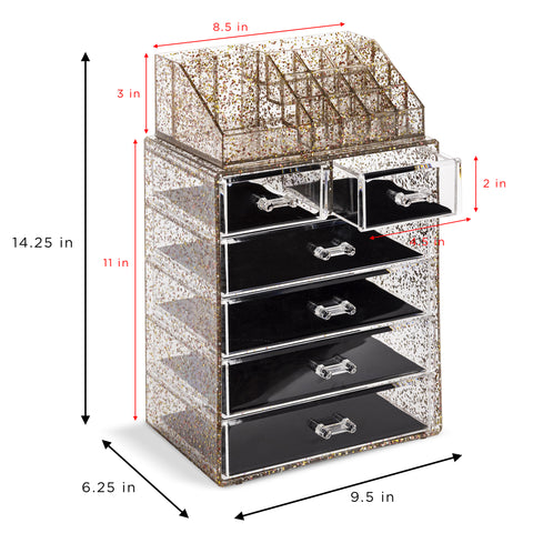 Makeup Organizer Set Tray (6 Drawer)