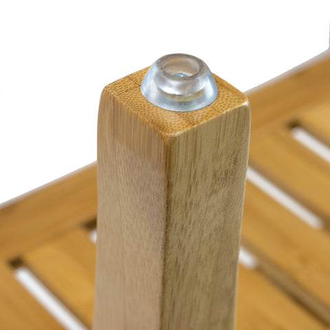 Bamboo Bench Stool with Shelf