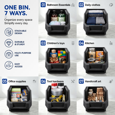 Open Front Kitchen Storage Bin