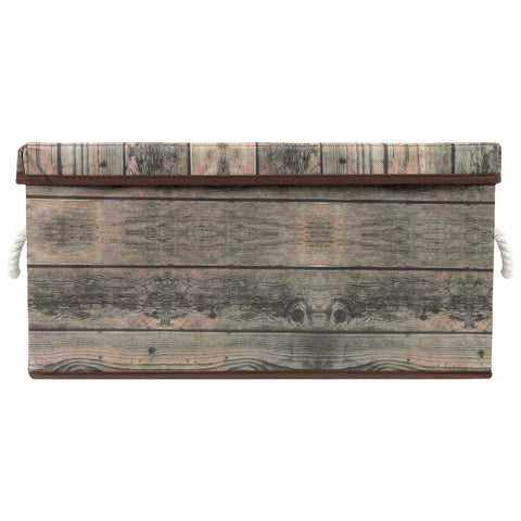 Pattern Storage Box (2 Pack Rustic Wood)