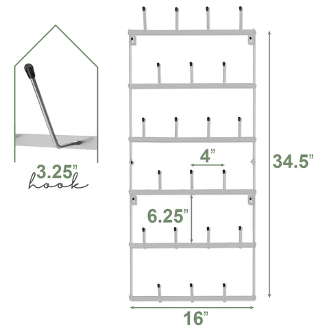 Wall-Mounted Coffee Mug Small Holder (21 Hooks)