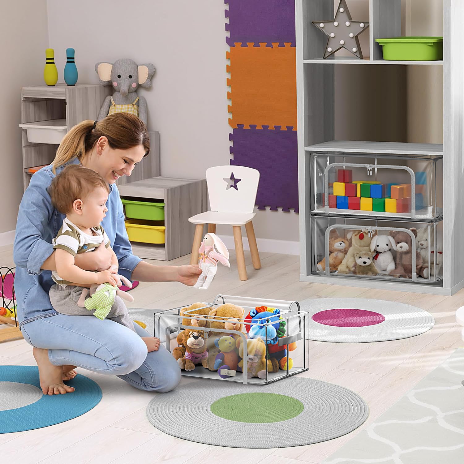 Storage Bins with Metal Frame - Sorbus Home