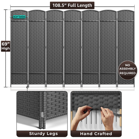 Panel Room Divider (Double Hinged)