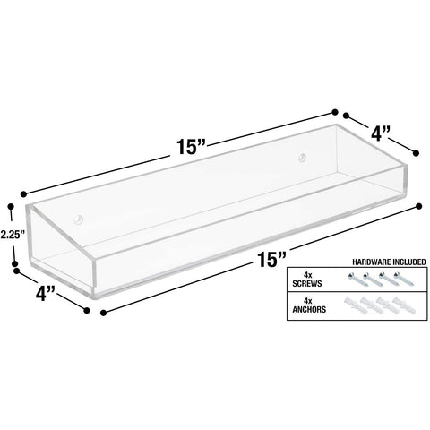 Acrylic Floating Storage Shelves (2 Pc)