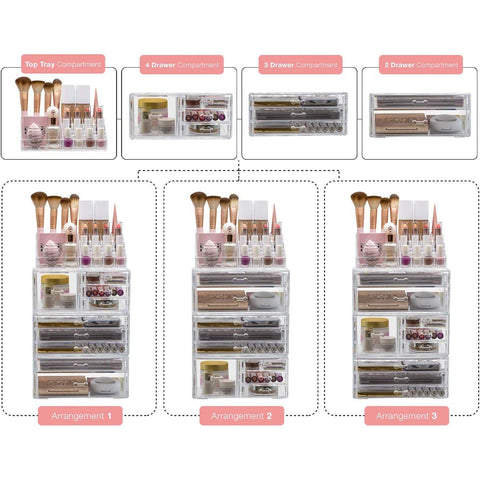 Makeup Organizer Case (9 Drawer 4Pc)