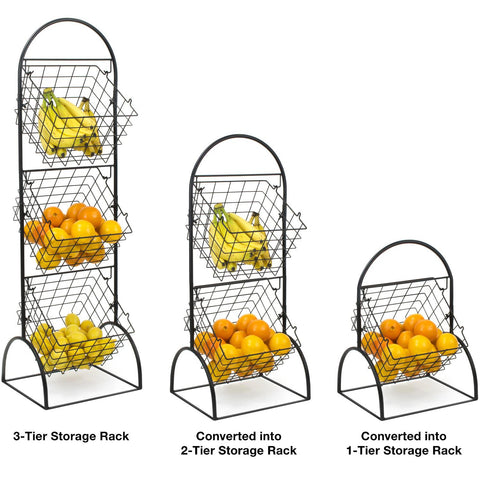 Adjustable Market Basket Stand (3 Tier)