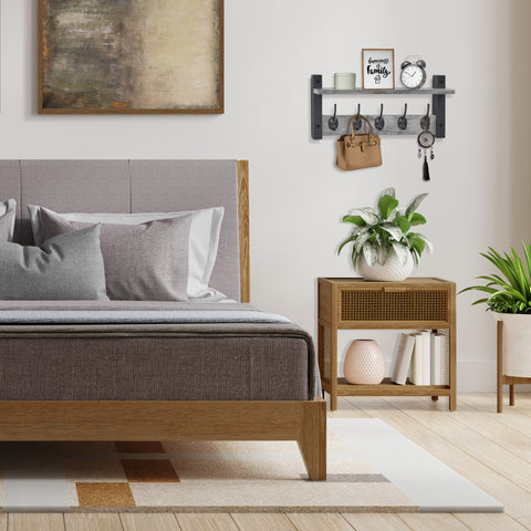 Coat Hooks Wall Mount Floating Shelf (Large & XL)